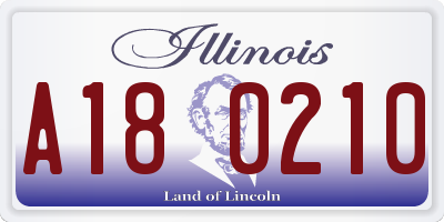 IL license plate A180210