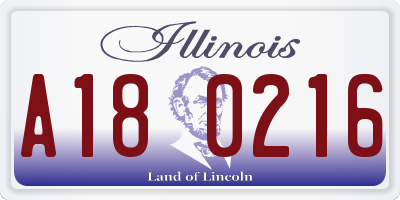 IL license plate A180216