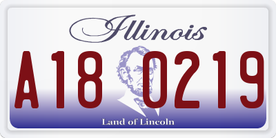 IL license plate A180219