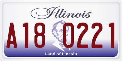 IL license plate A180221
