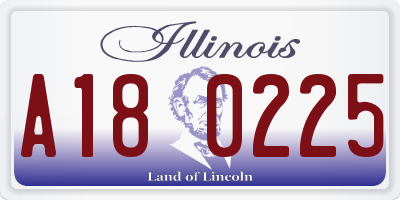 IL license plate A180225