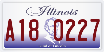 IL license plate A180227