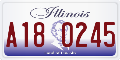 IL license plate A180245