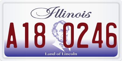 IL license plate A180246