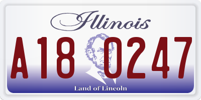 IL license plate A180247