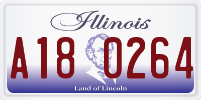 IL license plate A180264