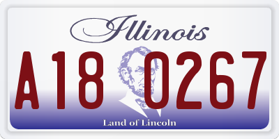IL license plate A180267