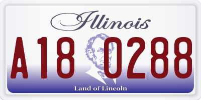 IL license plate A180288