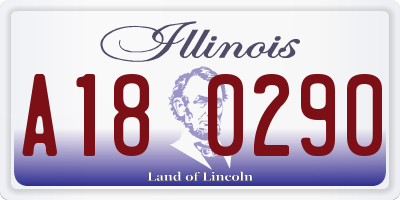 IL license plate A180290