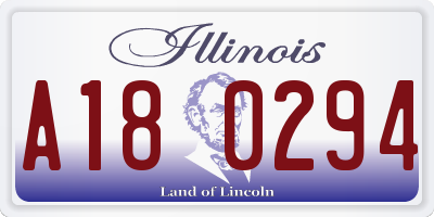 IL license plate A180294