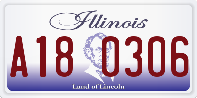 IL license plate A180306