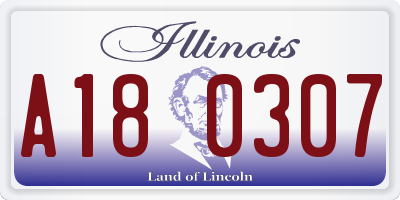IL license plate A180307
