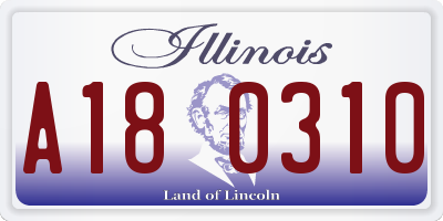 IL license plate A180310