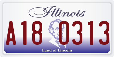 IL license plate A180313