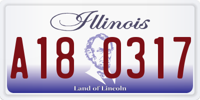 IL license plate A180317
