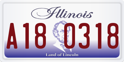 IL license plate A180318