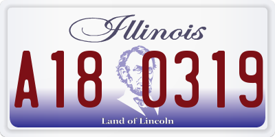 IL license plate A180319