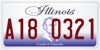 IL license plate A180321