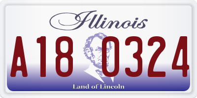 IL license plate A180324