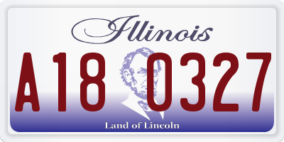 IL license plate A180327