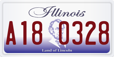 IL license plate A180328