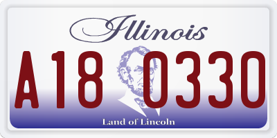 IL license plate A180330