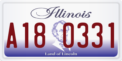 IL license plate A180331