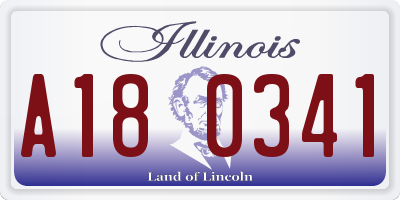 IL license plate A180341