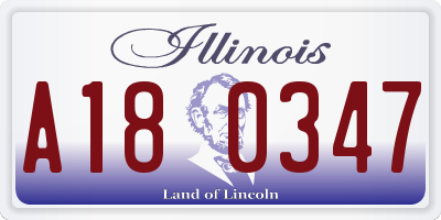 IL license plate A180347
