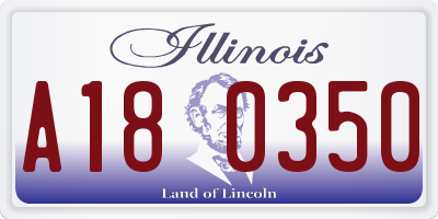 IL license plate A180350