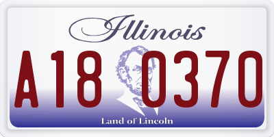 IL license plate A180370