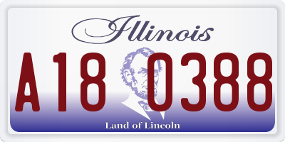 IL license plate A180388