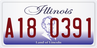 IL license plate A180391