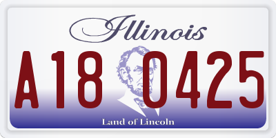 IL license plate A180425