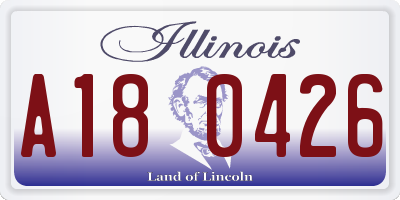 IL license plate A180426