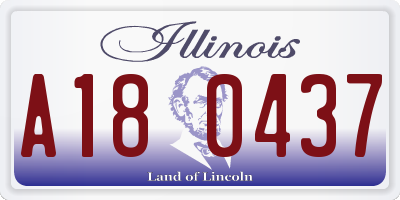IL license plate A180437