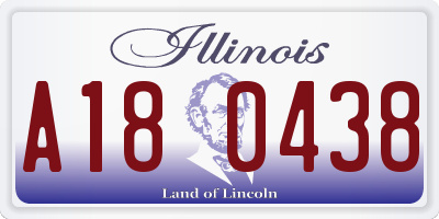 IL license plate A180438