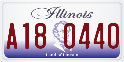 IL license plate A180440