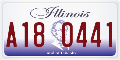 IL license plate A180441