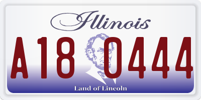 IL license plate A180444