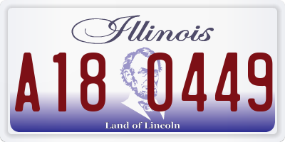 IL license plate A180449