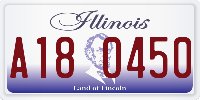 IL license plate A180450