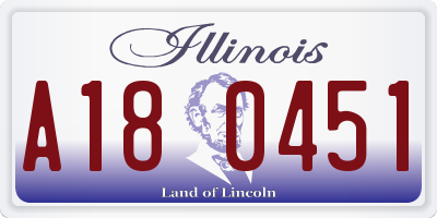 IL license plate A180451