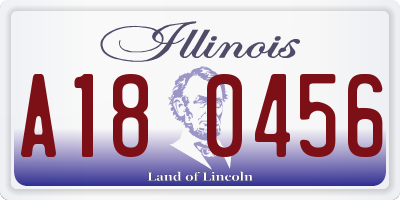 IL license plate A180456