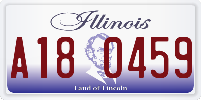 IL license plate A180459