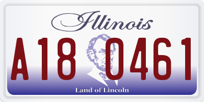 IL license plate A180461