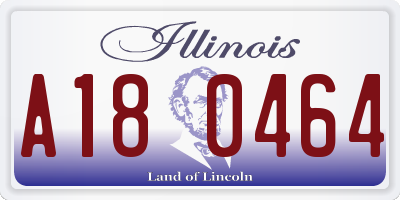 IL license plate A180464
