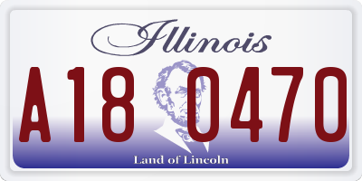 IL license plate A180470