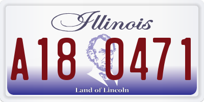 IL license plate A180471