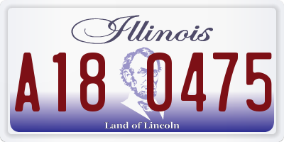 IL license plate A180475